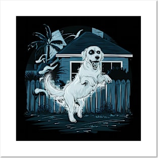 Scary Ghost Dog Night Horror Halloween Concept Posters and Art